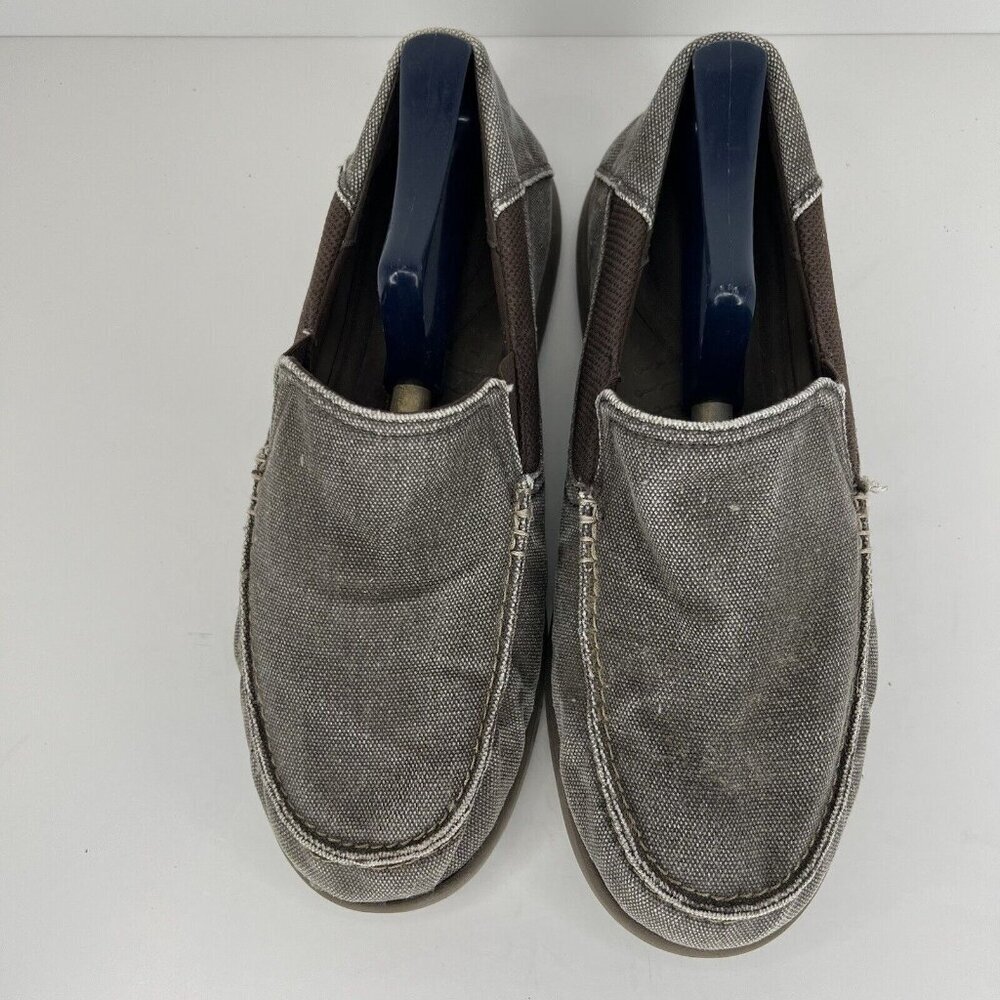 Crocs Santa Cruz Loafers Men's Size 9 Slip-On Canvas Khaki Shoes 202056 - Picture 5 of 9